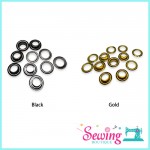 BUTTON - EYELET(HOLE PUNCHER)-METAL-16MM(BLACK & GOLD)